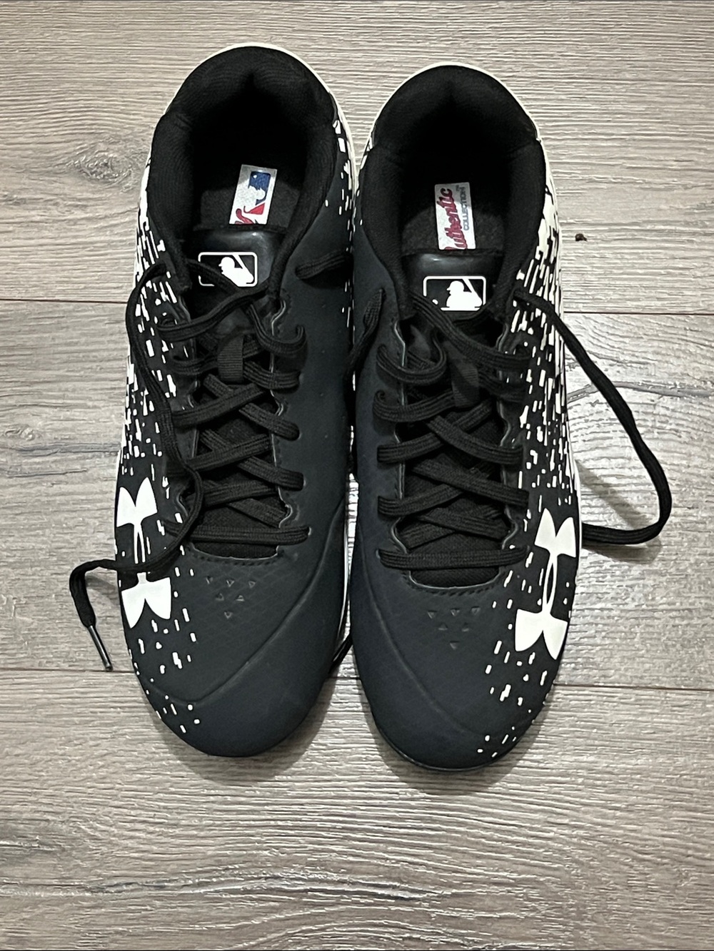 Under Armour Black and White Baseball Cleats